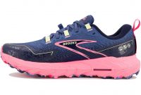 BROOKS CASCADIA 18 GREY BLUE PINK Chaussures de trail pas cher