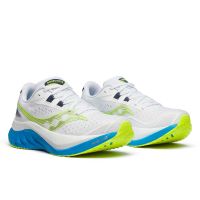SAUCONY ENDORPHIN SPEED 4 WHITE ET VIZIBLUE  Chaussures running saucony pas cher