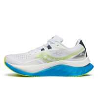 SAUCONY ENDORPHIN SPEED 4 WHITE ET VIZIBLUE  Chaussures running saucony pas cher