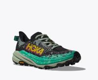 HOKA SPEEDGOAT 6 BLACK ET ALOE VERA Chaussures de trail