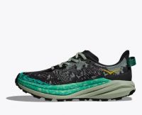 HOKA SPEEDGOAT 6 BLACK ET ALOE VERA Chaussures de trail pas cher