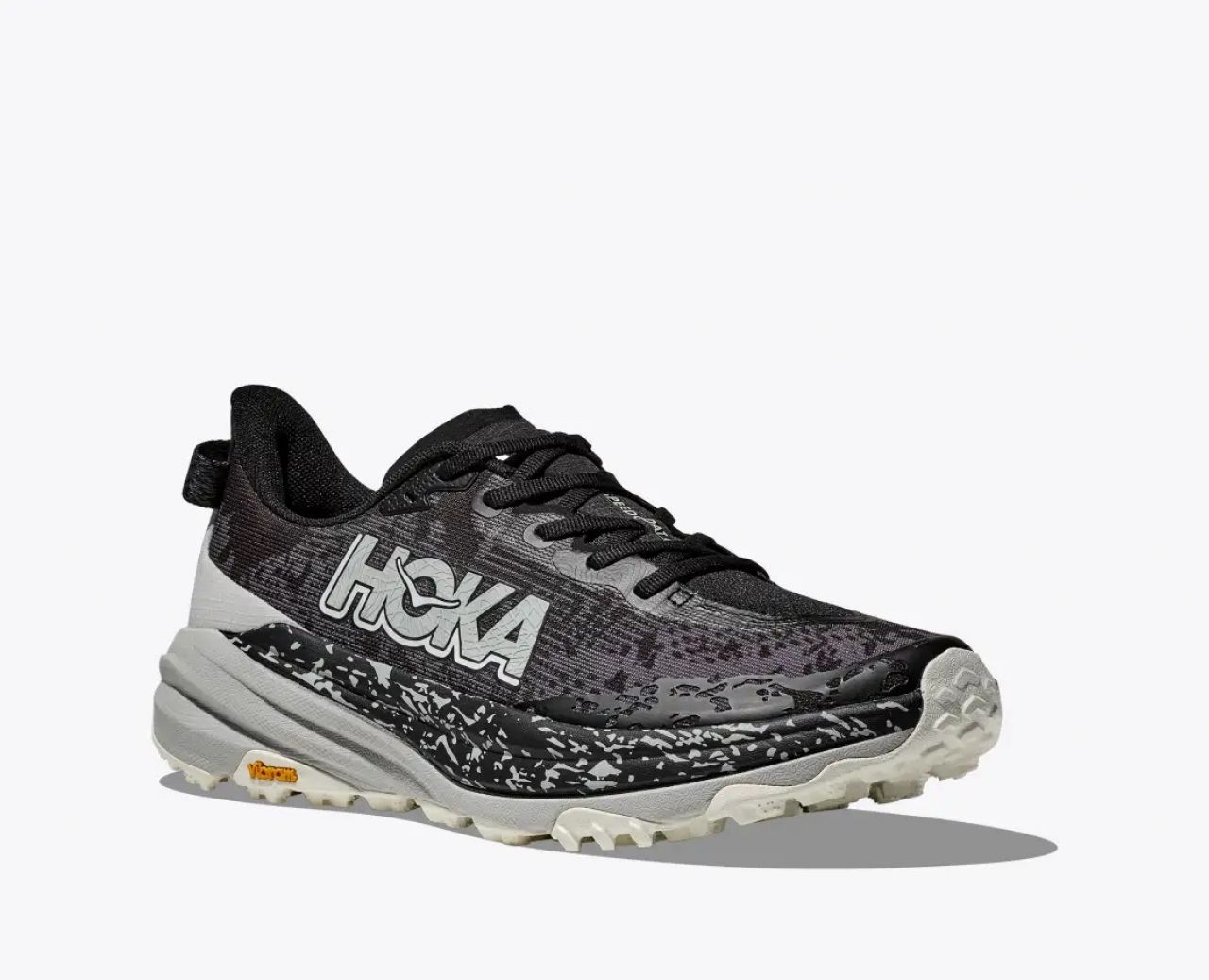 HOKA SPEEDGOAT 6 BLACK ET STARDUST Chaussures de trail