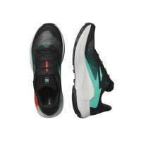 SALOMON GENESIS BLACK ET ELECTRIC GREEN Chaussures de trail pas cher