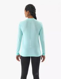 COMPRESSPORT PERFORMANCE LS TEE W SHELL BLUE Tee shirt de running pas cher