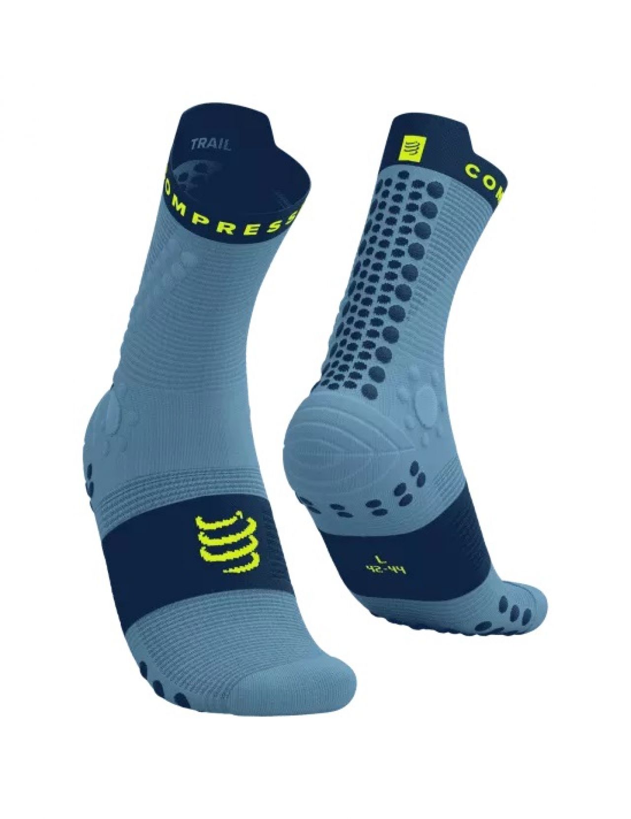 COMPRESSPORT PRO RACING SOCKS V4.0 TRAIL  DENIM ET POSEIDON Chaussettes running