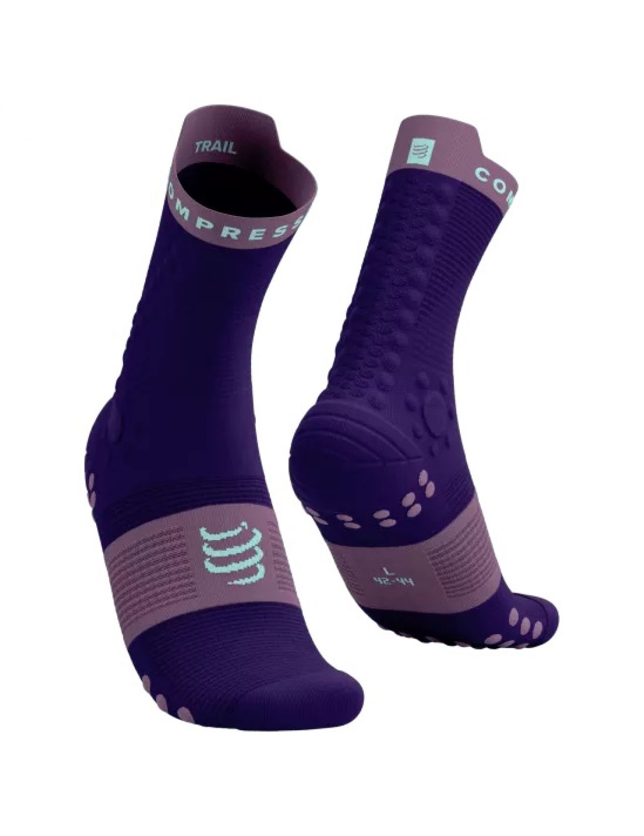 COMPRESSPORT PRO RACING SOCKS V4.0 PURPLE ET GRAPE Chaussettes running