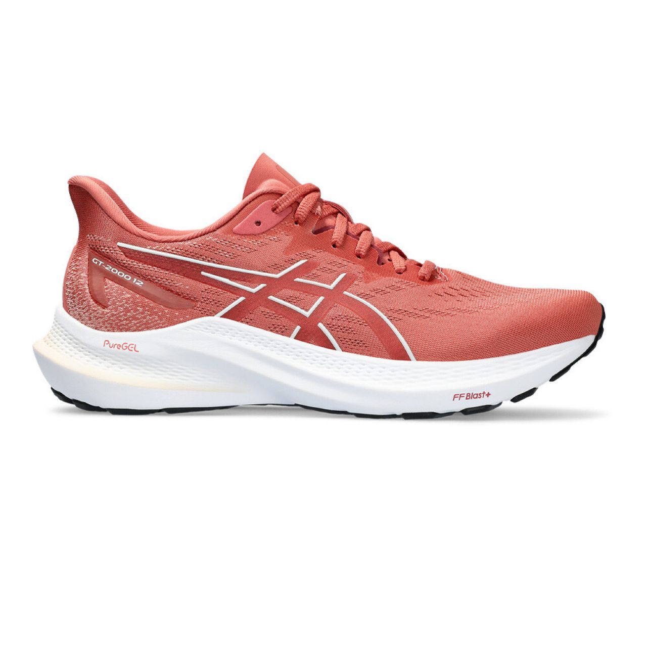 ASICS GT 2000 12 LIGHT GARNET ET BRISKET RED  Chaussures Running