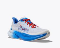 HOKA MACH 6 WHITE ET VIRTUAL BLUE Chaussure running Hoka femme