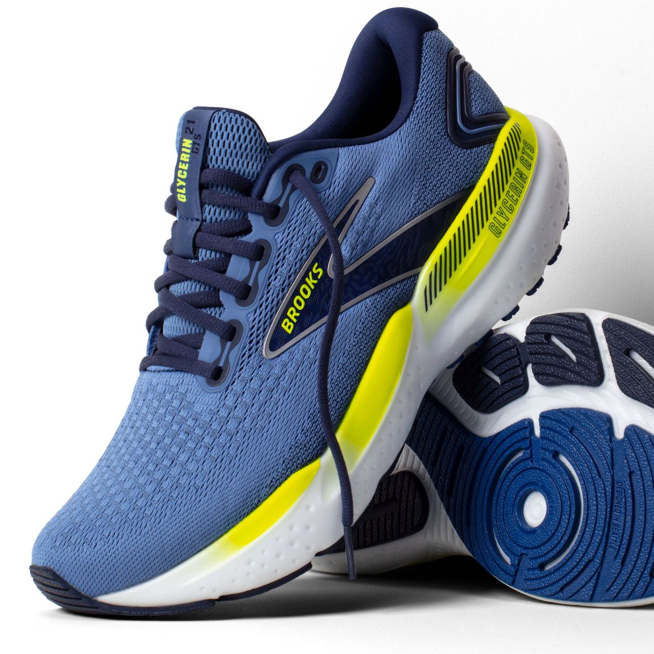 BROOKS GLYCERIN GTS 21 BLUE PEACOT ET NIGHTLIFE Chaussures de running