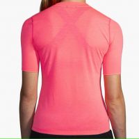 BROOKS HIGH POINT SHORT SLEEVE NEO PINK  Tee shirt running pas cher