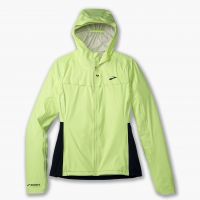 BROOKS HIGH POINT WATERPROOF JACKET LIME ET NAVY Veste  etanche