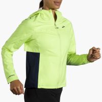 BROOKS HIGH POINT WATERPROOF JACKET LIME ET NAVY Veste  etanche pas cher