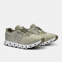 ON RUNNING CLOUD 5 CHALK ET GROVE Chaussures de running pas cher