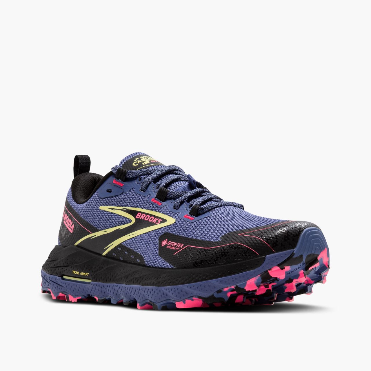BROOKS CASCADIA 18 GTX GREY BLUE ET PINK Chaussures de trail