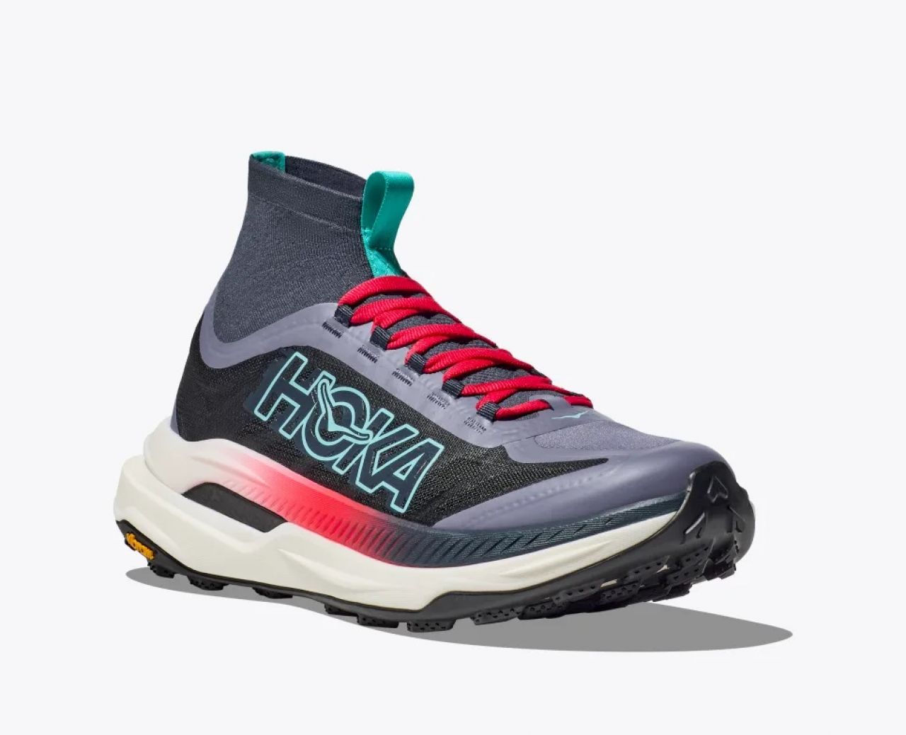 HOKA TECTON X 3 STORMY SKIES ET CERISE Chaussures de trail