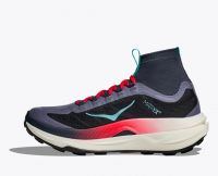 HOKA TECTON X 3 STORMY SKIES ET CERISE Chaussures de trail pas cher