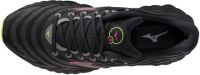 MIZUNO WAVE SKY 8 BLACK SILVER ET PINK Chaussures de running pas cher