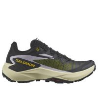 SALOMON GENESIS BLACK ET SULPHUR SPRING Chaussures de trail pas cher