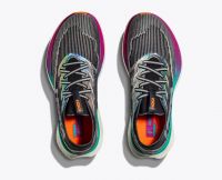 HOKA CIELO X1 BLACK ET ELECTRIC AQUA Chaussures avec plaque carbone pas cher