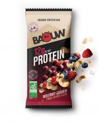 BAOUW BARRE PROTEINEE 50G FRUITS ROUGES ET CAJOU Barre energetique