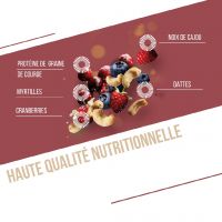 BAOUW BARRE PROTEINEE 50G FRUITS ROUGES ET CAJOU Barre energetique pas cher