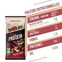 BAOUW BARRE PROTEINEE 50G FRUITS ROUGES ET CAJOU Barre energetique pas cher