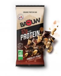 BAOUW BARRE PROTEINEE 50G CHOCOLAT ET CACAHUETE  Barre energetique