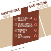 BAOUW BARRE PROTEINEE 50G CHOCOLAT ET CACAHUETE  Barre energetique pas cher
