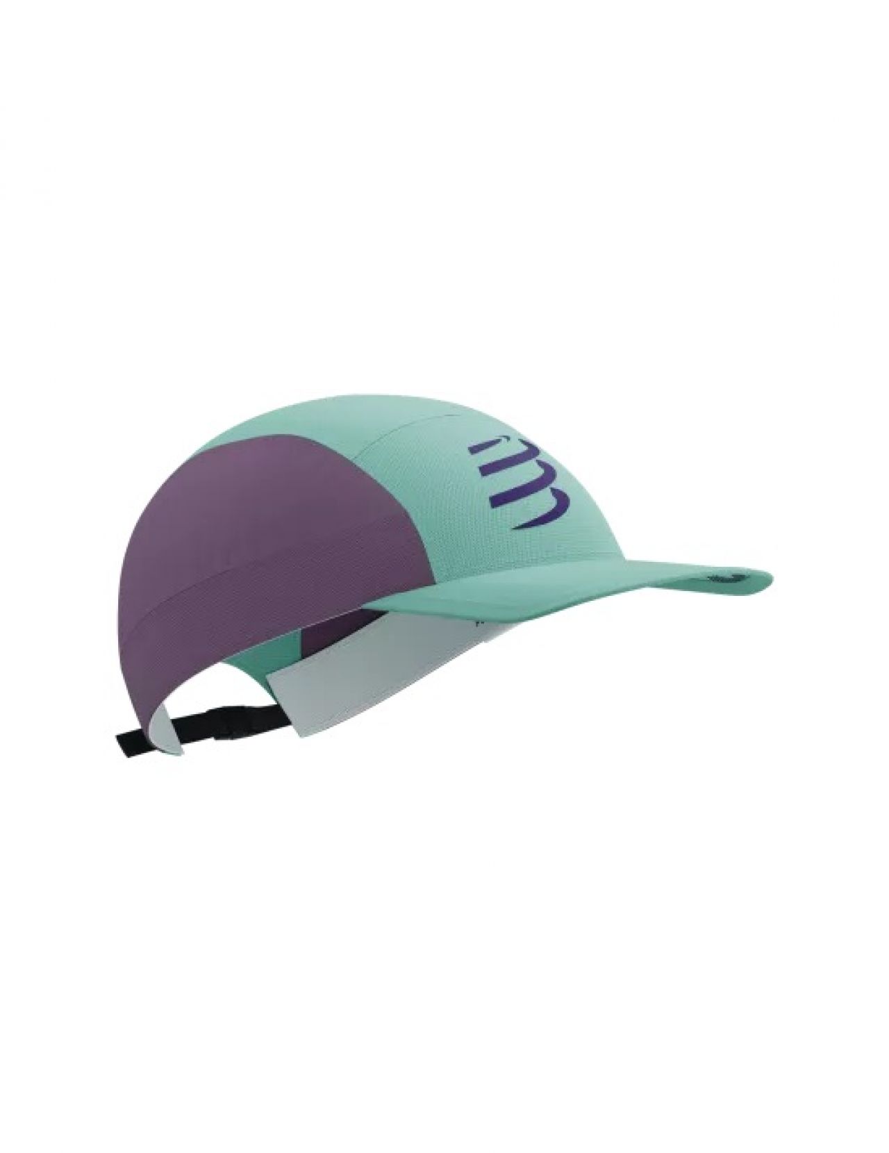COMPRESSPORT 5 PANEL LIGHT CAP SHELL BLUE ET GRAPE Casquette running