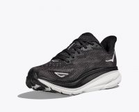 HOKA CLIFTON 9 BLACK ET WHITE Chaussures de running pas cher