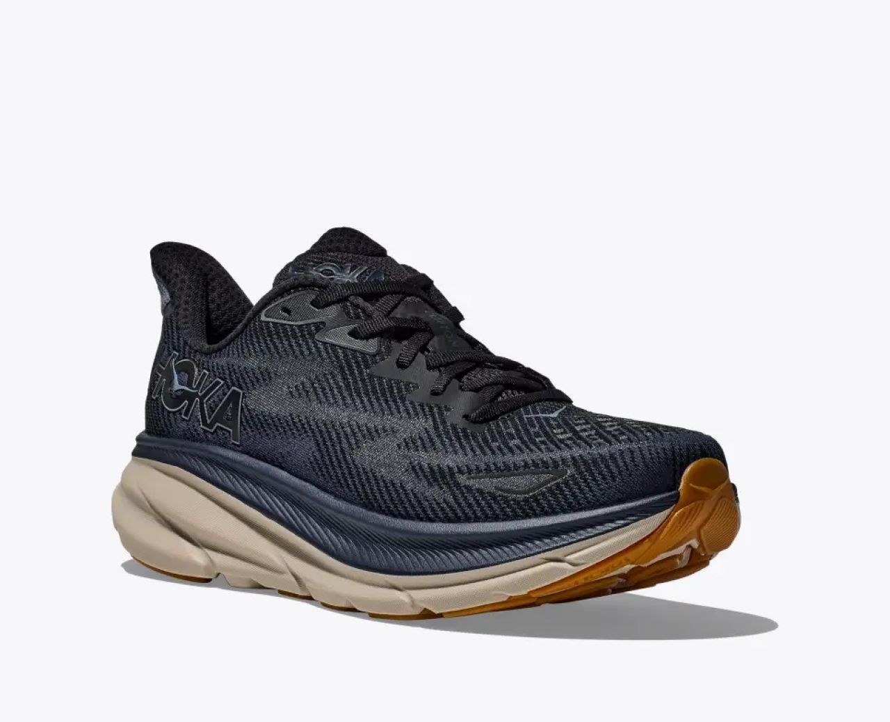 HOKA CLIFTON 9 BLACK ET VARSITY NAVY  Chaussures de running