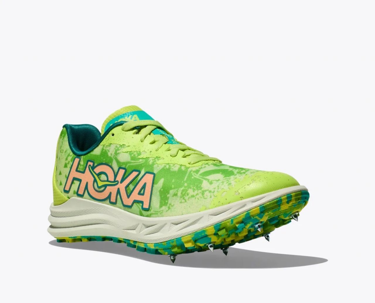 HOKA CRESCENDO XC LETTUCE ET ELECTRIC LIME  Pointes athletisme