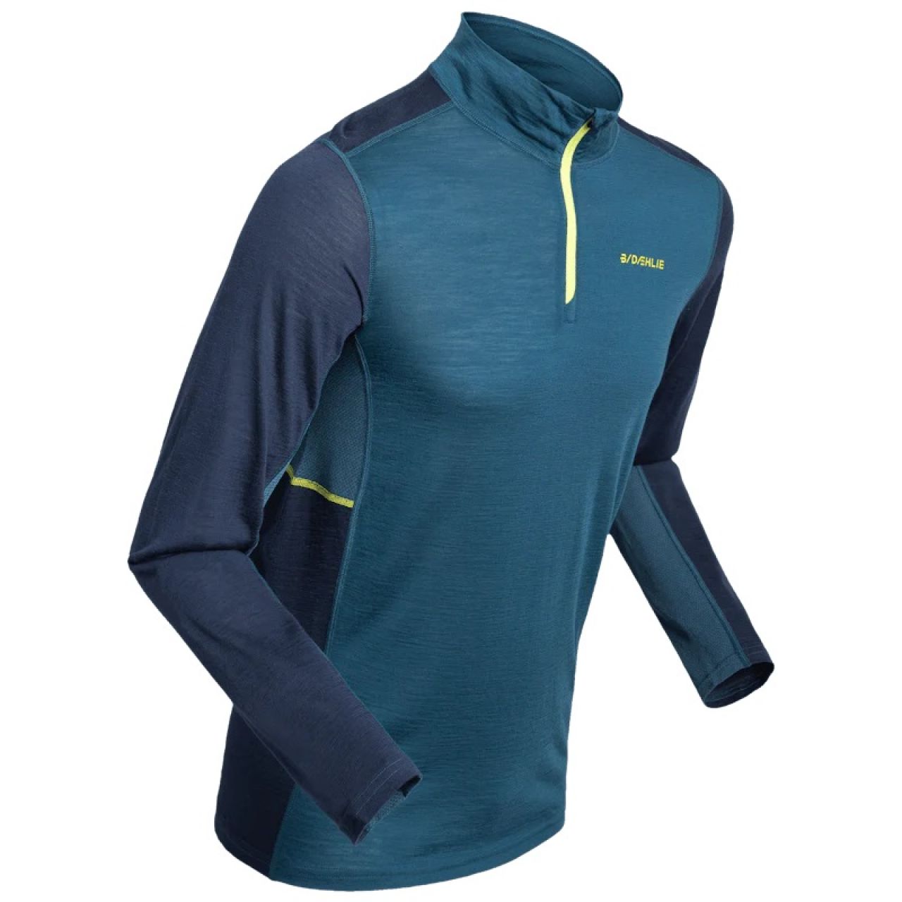 DAEHLIE PERFORMANCE  WOOL HALF ZIP TEAL Sous vetement technique avec laine merinos