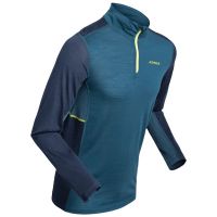 DAEHLIE PERFORMANCE  WOOL HALF ZIP TEAL Sous vetement technique avec laine merinos