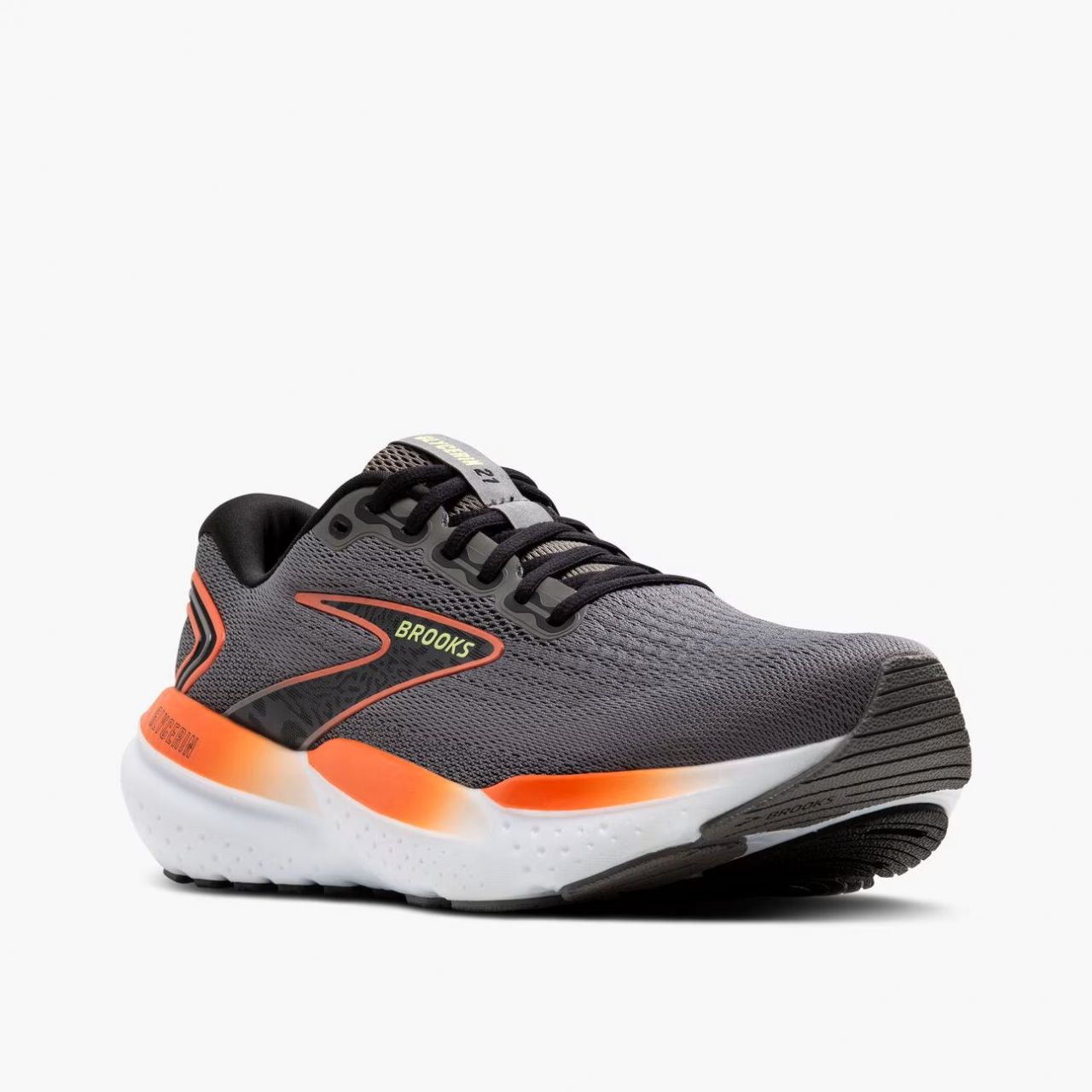 BROOKS GLYCERIN 21 GREY ET MANDARIN RED  Chaussures de running