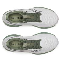 SAUCONY RIDE 18 WHITE ET OLIVINE Chaussures running pas cher