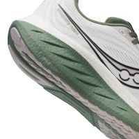 SAUCONY RIDE 18 WHITE ET OLIVINE Chaussures running pas cher