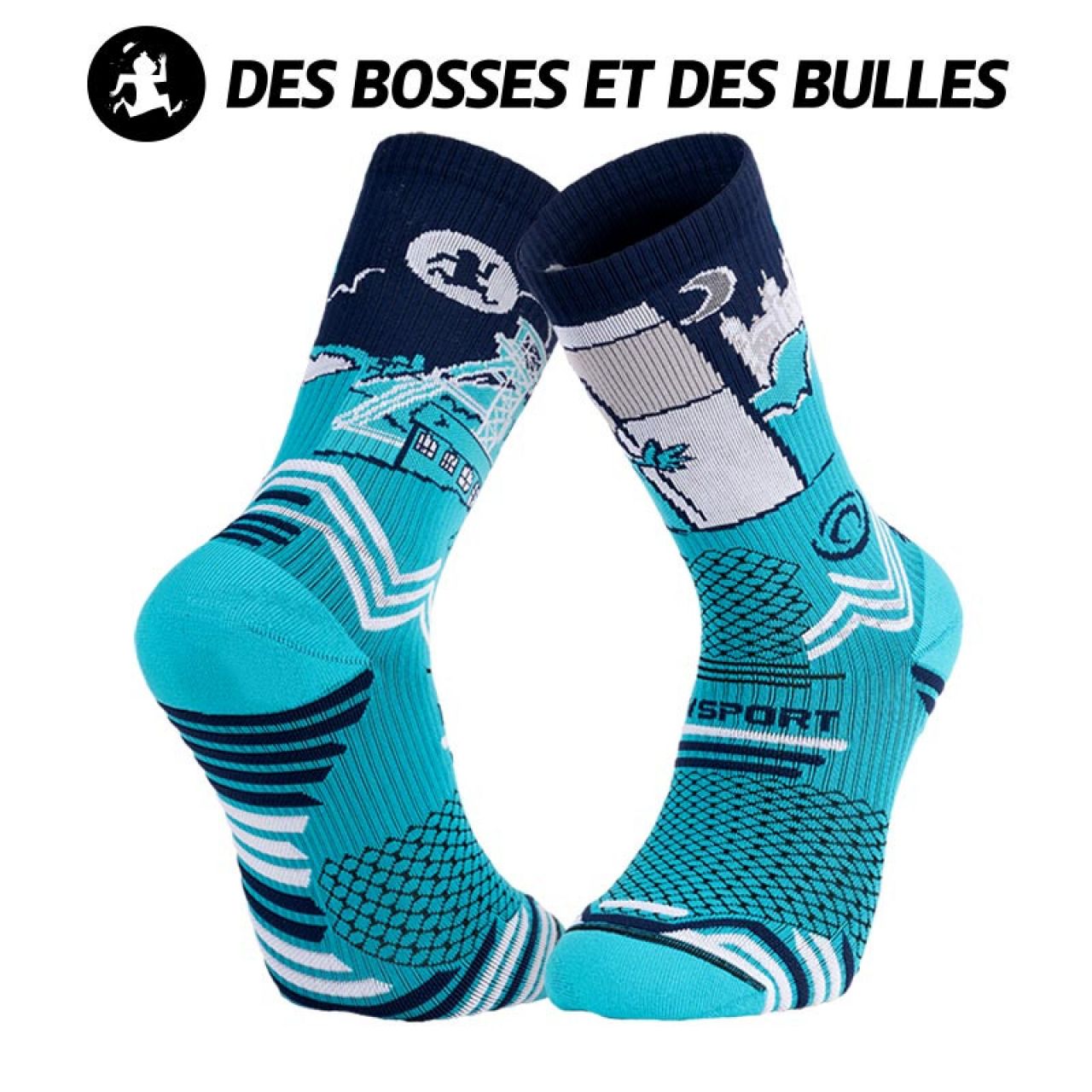 BV SPORT CHAUSSETTES TRAIL ULTRA NIGHT FEVER24 DBDB Chaussettes de trail