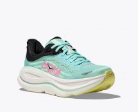 HOKA BONDI 9 BLUE SPARK ET MINT FLUORITE  Chaussures de running