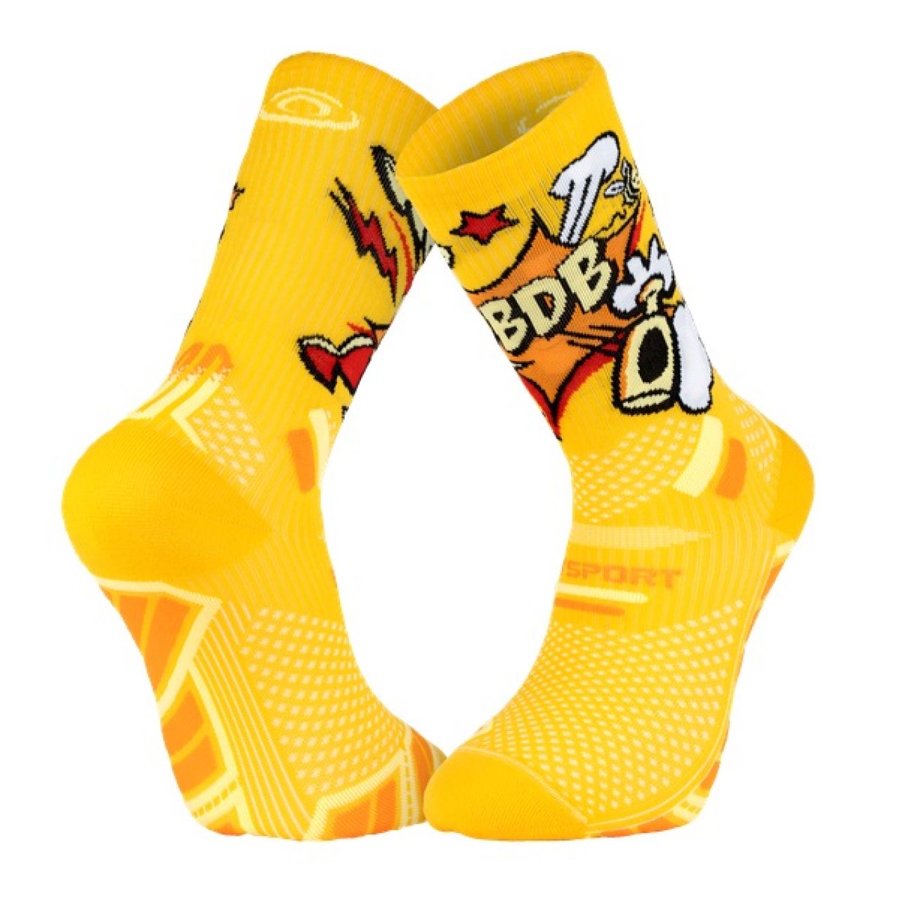 BV SPORT CHAUSSETTES TRAIL DBDB POP JAUNE Chaussettes de trail