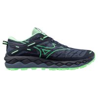 MIZUNO WAVE MUJIN 10 VINTAGE INDIGO ET NEO MINT Chaussures de Trail pas cher