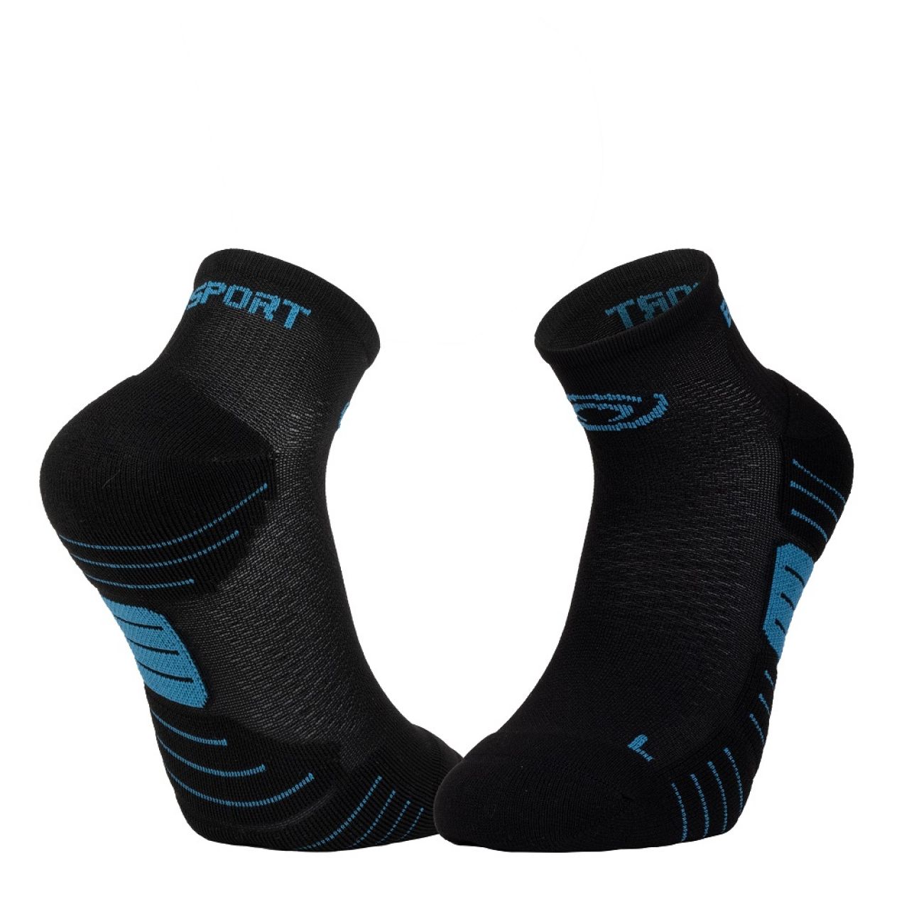 BV SPORT SOCQUETTES SCR ONE 3 NOIRE ET BLEUE Chaussettes Running BV Sport