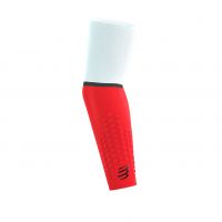 COMPRESSPORT ARMFORCE ULTRALIGHT WHITE ET FLUO RED Manchettes  Running pas cher