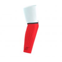 COMPRESSPORT ARMFORCE ULTRALIGHT WHITE ET FLUO RED Manchettes  Running pas cher