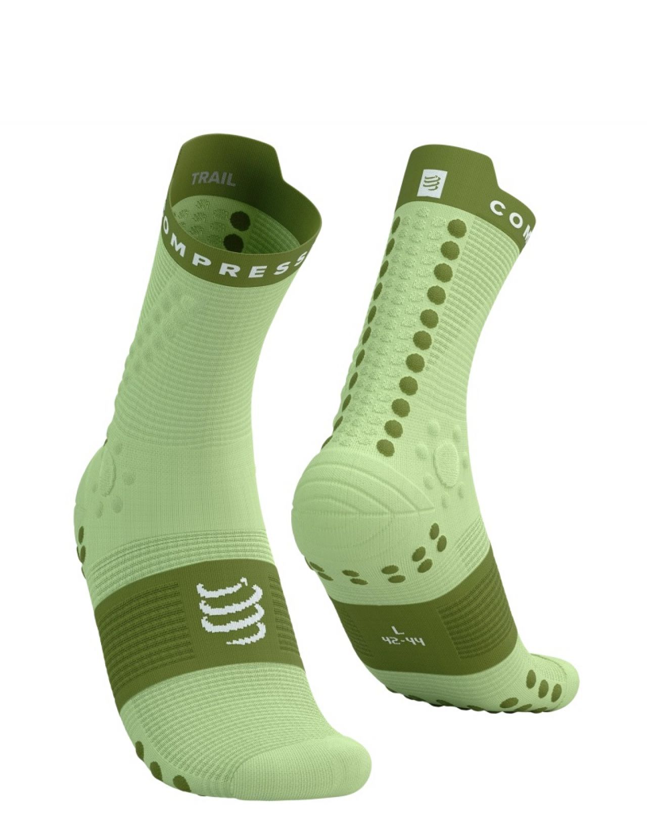 COMPRESSPORT PRO RACING SOCKS V4.0 SHADOW LIME ET WOODBINE Chaussettes running