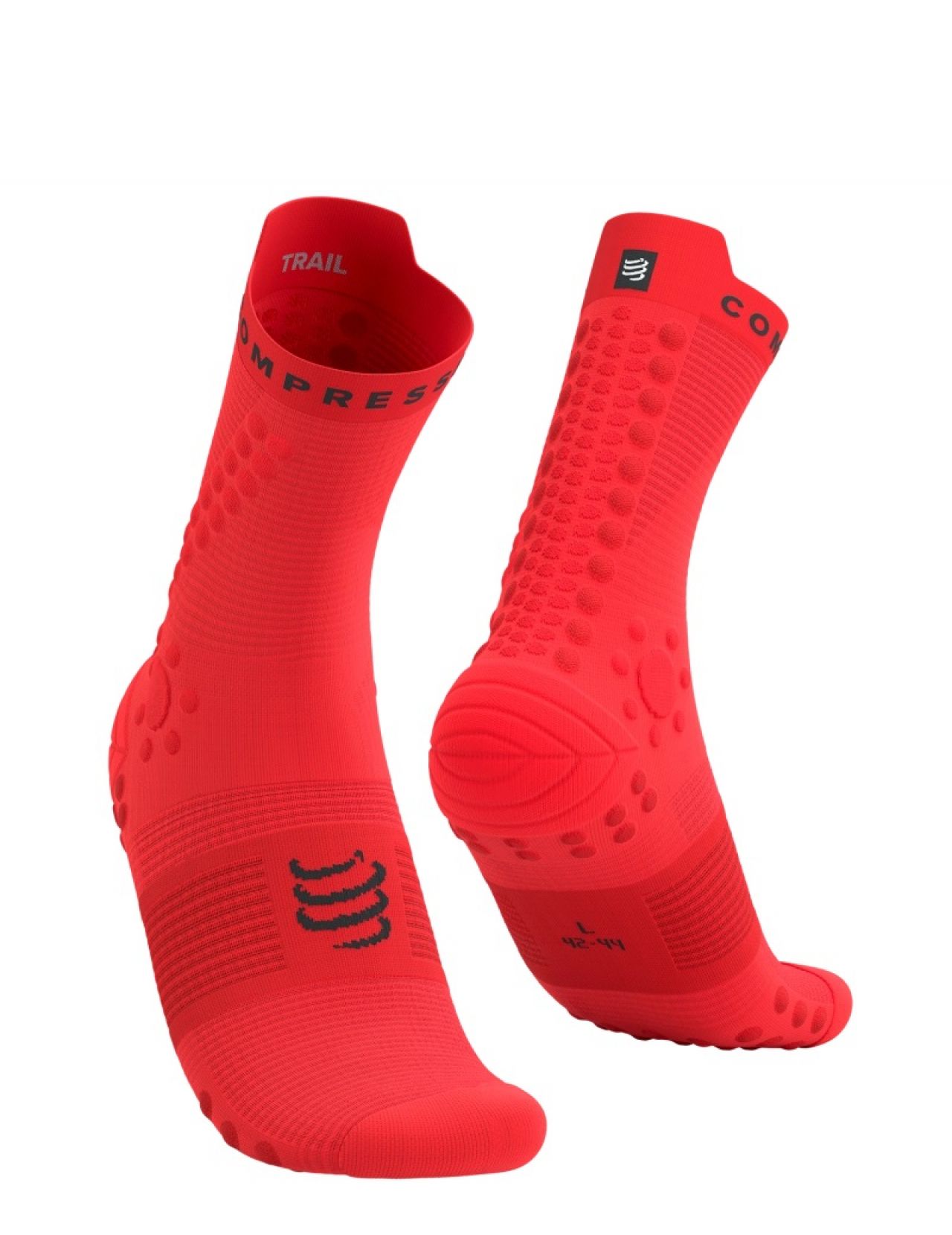 COMPRESSPORT PRO RACING SOCKS V4.0 FLUO RED  Chaussettes running