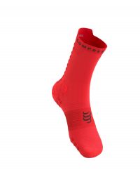 COMPRESSPORT PRO RACING SOCKS V4.0 FLUO RED  Chaussettes running pas cher