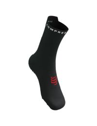 COMPRESSPORT PRO RACING SOCKS V4.0 RUN HIGH NOIRE ET BLANCHE  Chaussettes running pas cher