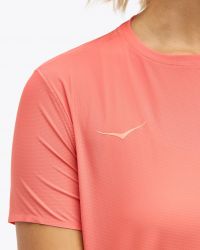 HOKA AIROLITE RUN TEE SHIRT GRAPEFRUIT   Tee shirt running pas cher