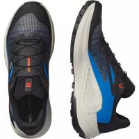 SALOMON GENESIS BLACK ET  FRENCH BLUE Chaussures de trail pas cher